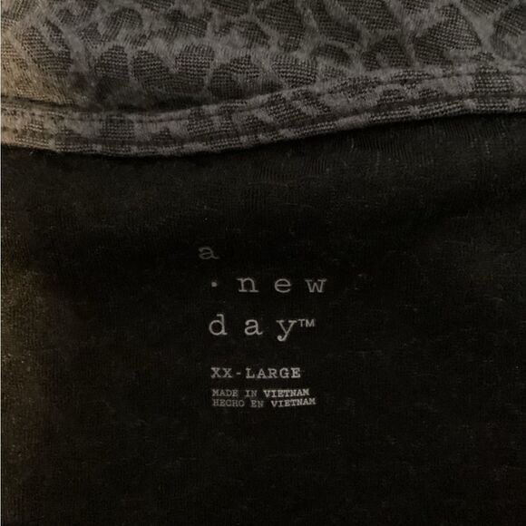 A New Day - Women’s Black & Gray Animal print Bodysuit - XXL - Picture 5 of 5